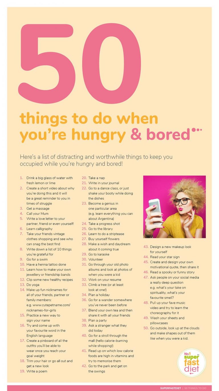 50 Things To Do When You’re Hungry and Bored | SuperFastDiet