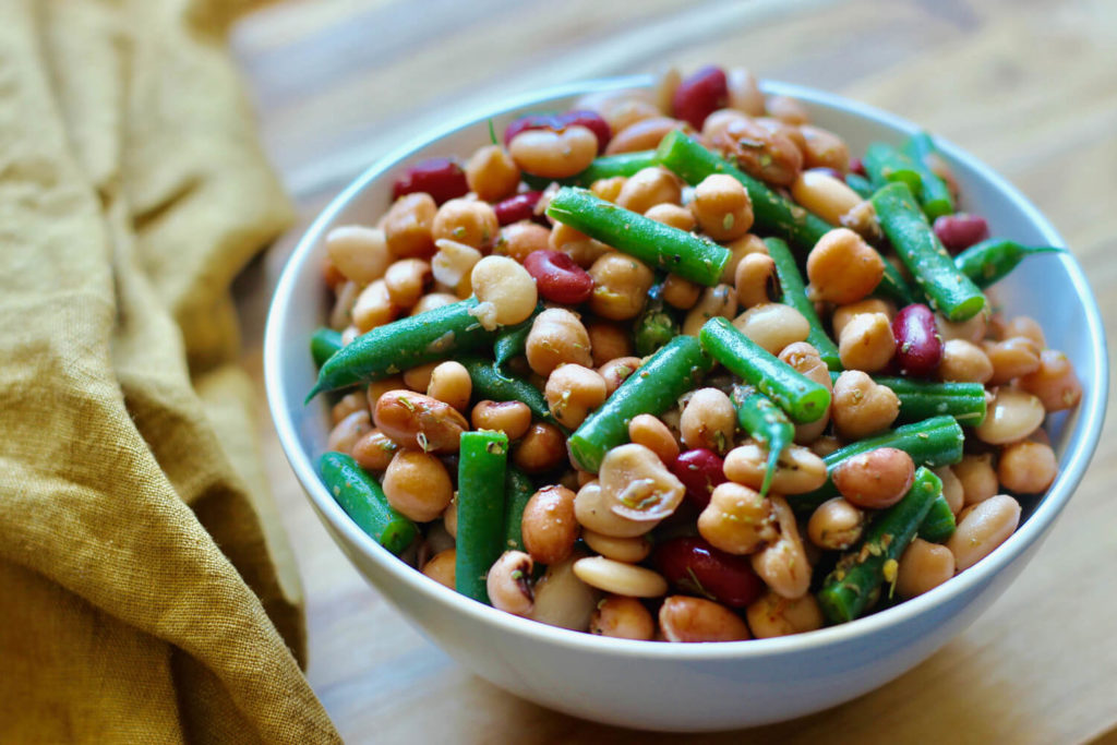 mixed bean protein salad