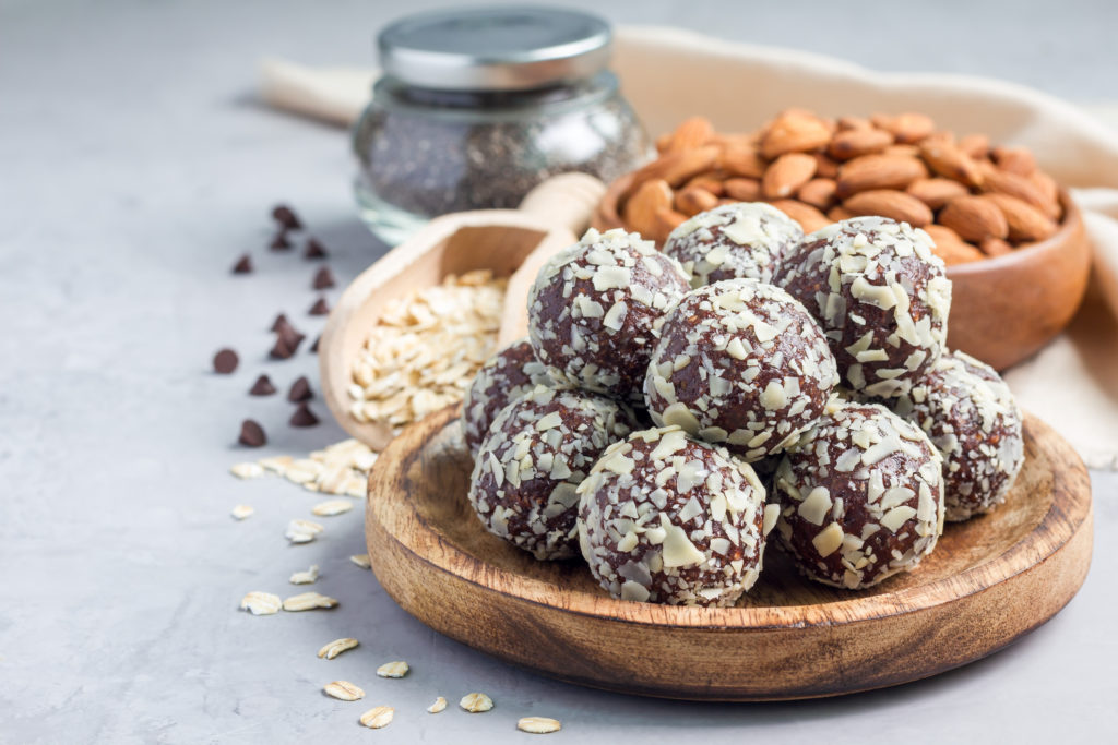 chocolate almond protein balls