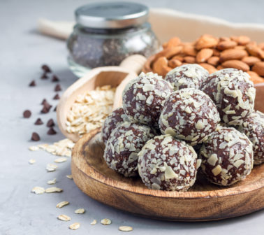 chocolate almond protein balls