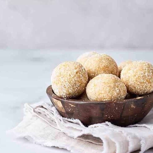 lemon coconut protein balls
