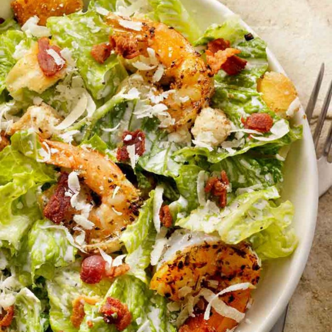 Caesar Salad With Prawns