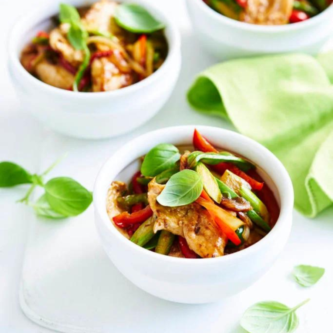 Chicken, Asparagus & Snow Pea Stir Fry