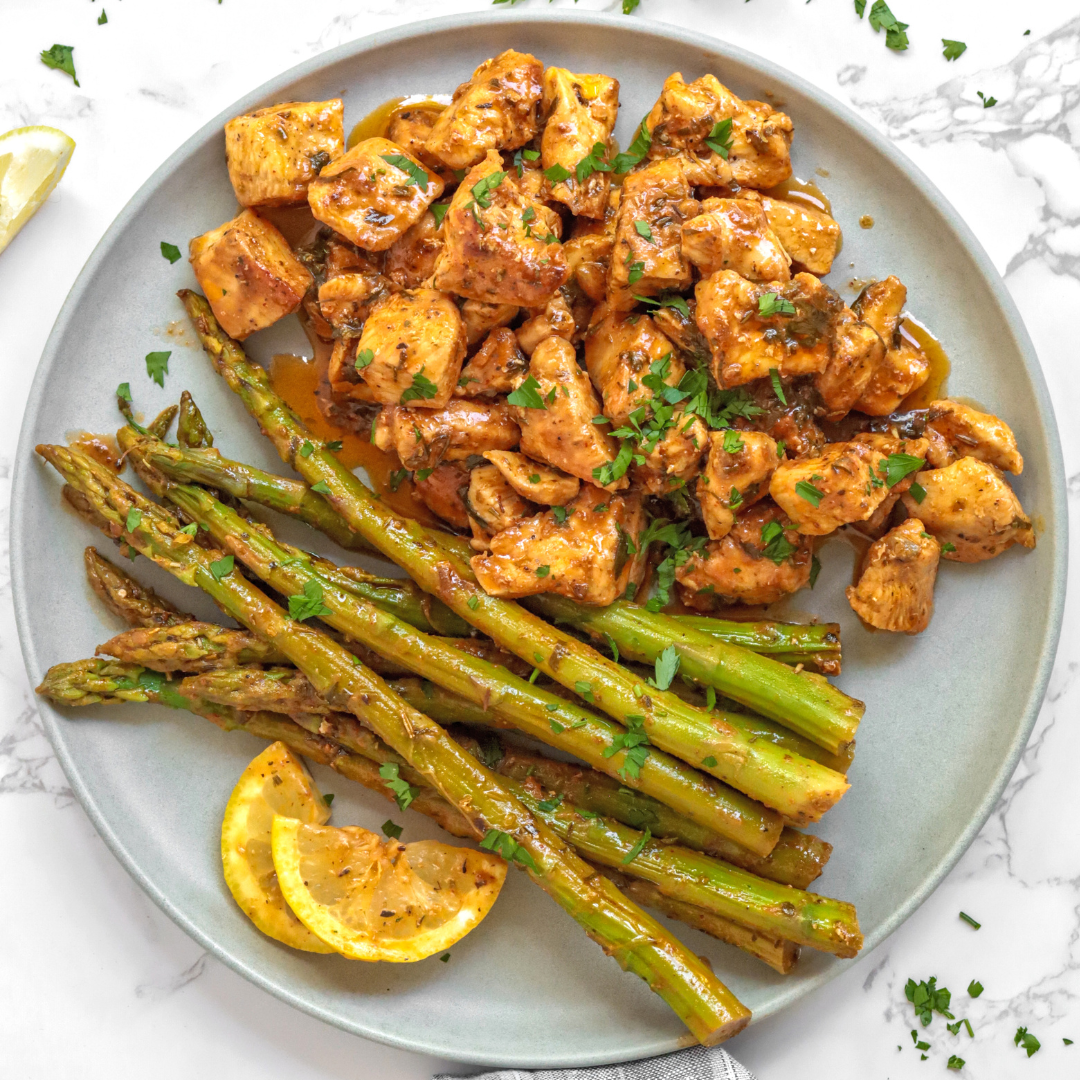 Garlic Butter Chicken & Asparagus