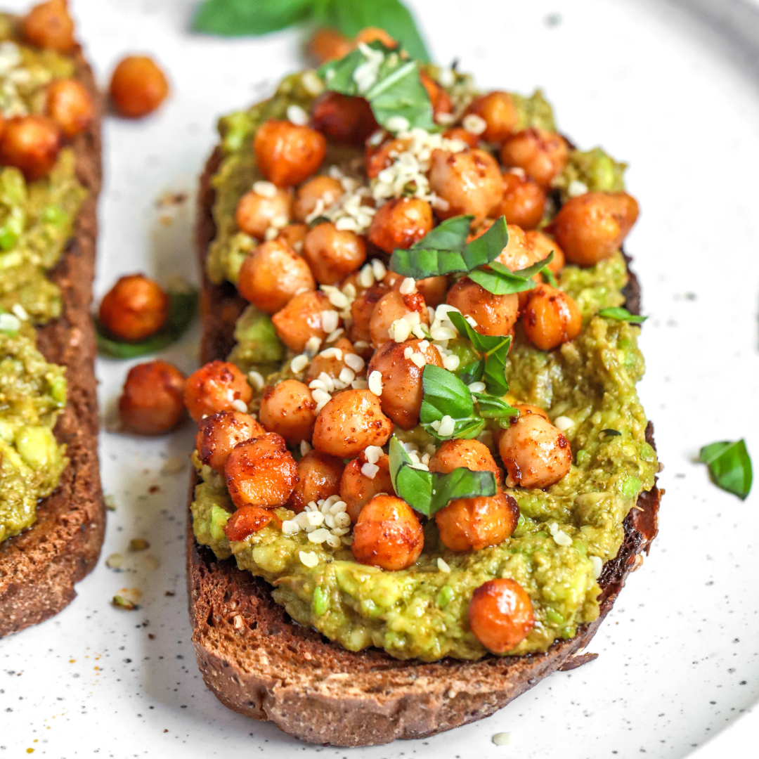 Pesto Chickpea Toast
